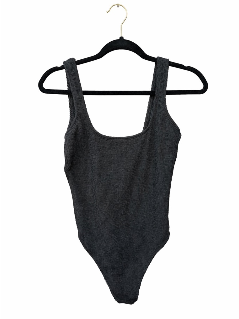 VICI Swimsuit 1pc Bathing Suit Black Gauzy Large swimwear beach - Picture 1 of 4
